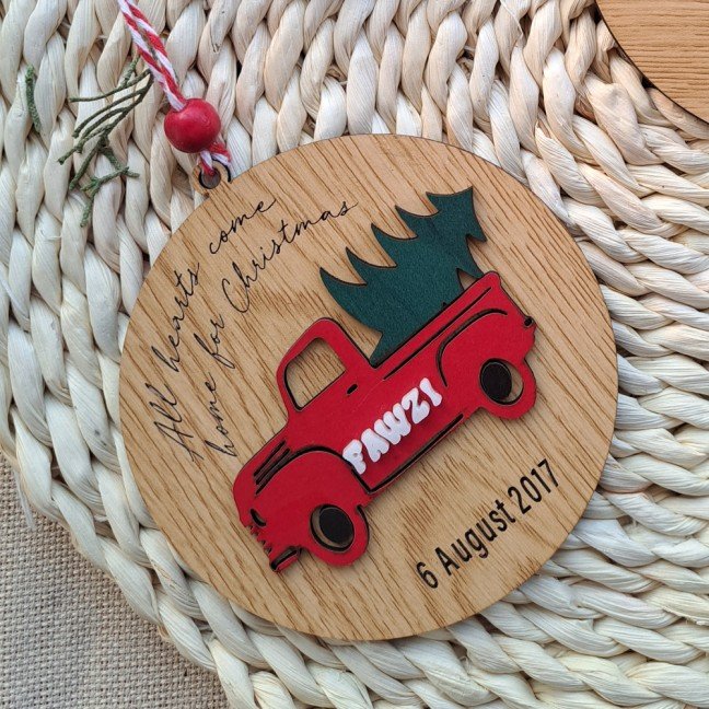 Custom Christmas 
Truck Ornament