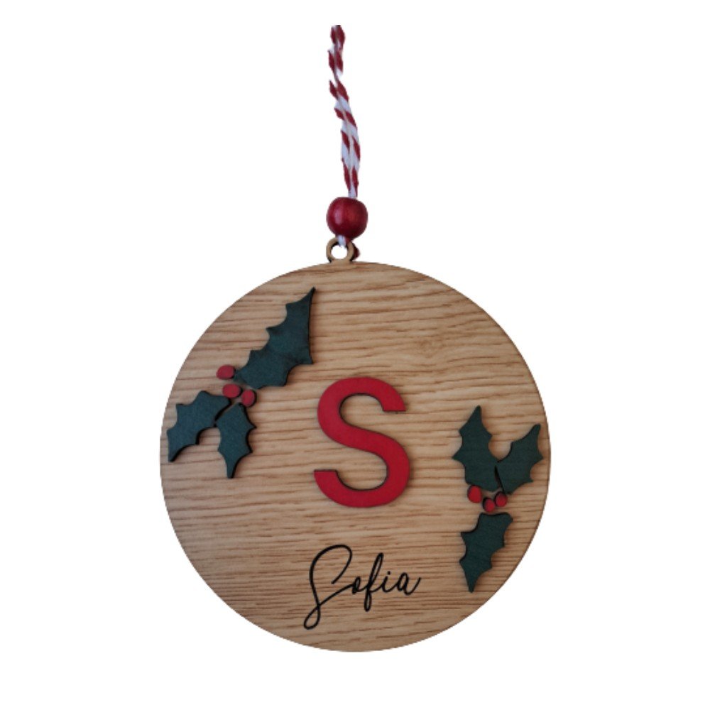 Custom Christmas 
Initial Ornament