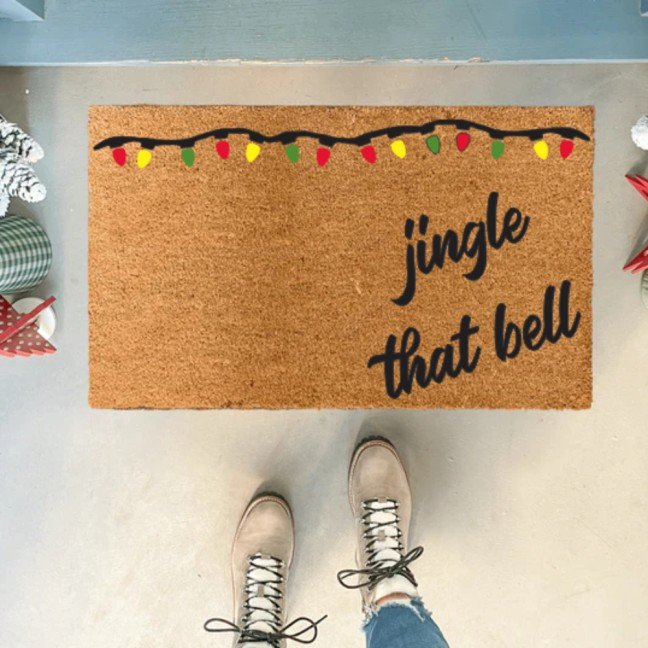 Holiday Doormat: 
Jingle That Bell, Lights