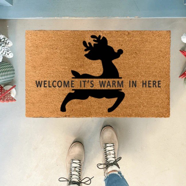 Holiday Doormat: 
It's Warm In Here