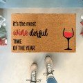 Holiday Doormat: 
Most Wine-derful Time