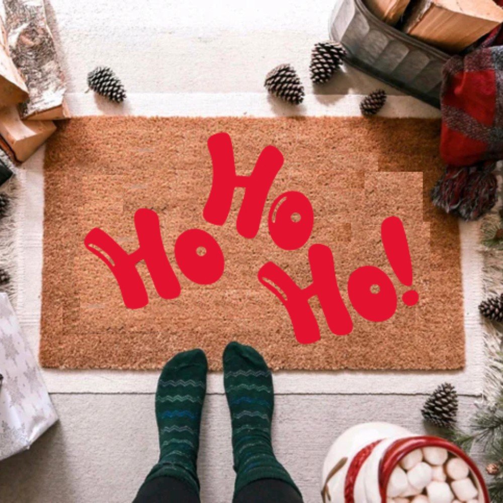 Holiday Doormat: 
Ho Ho Ho