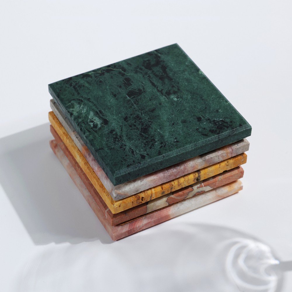 Set of 6 Mix & Match Marble Coasters