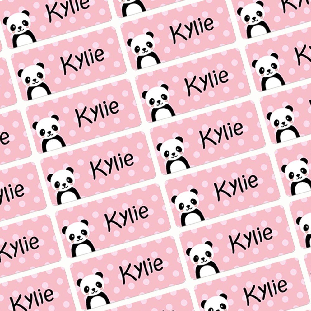 Name Stickers 
Panda Design