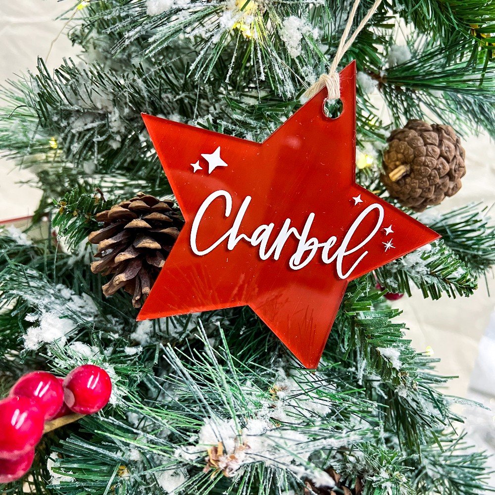Personalized Star 
Painted Ornament