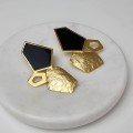 HexaChroma 
Black Earrings