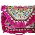Pink Boho 
Embroidered Bag