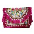 Pink Boho 
Embroidered Bag