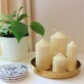 Set of 4 Scented Pillar 
Candles with Tray