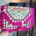 Pink Boho 
Embroidered Bag