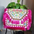 Pink Boho 
Embroidered Bag