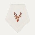 Embroidered Reindeer 
Linen Napkin