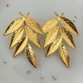 Gold-Plated 
Leaf Earrings