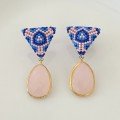 Pink 
Stone Earrings