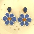 Blue 
Flower Earrings