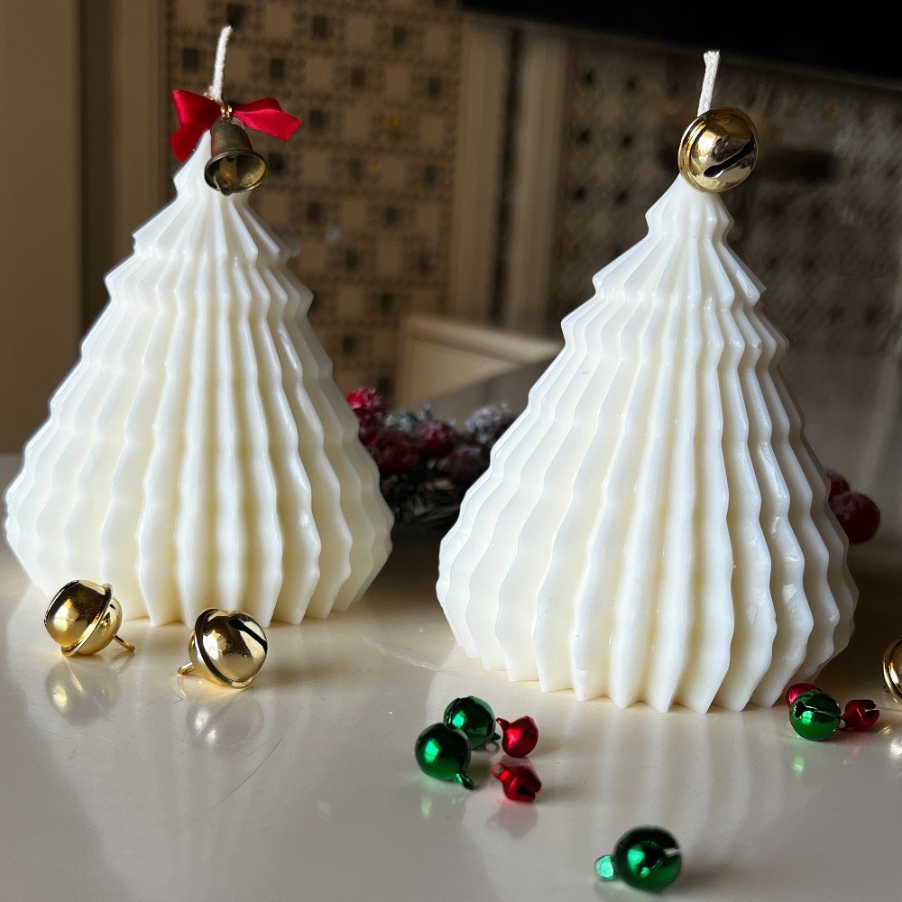Origami Christmas 
Tree Candles Set
