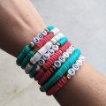 Set of 8 Joy 
Christmas Bracelets