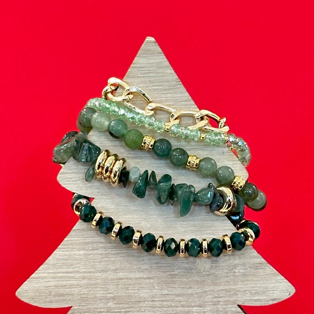 Set of 5 Christmas 
Tree Bracelets