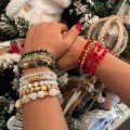 Set of 5 White 
Christmas Bracelets