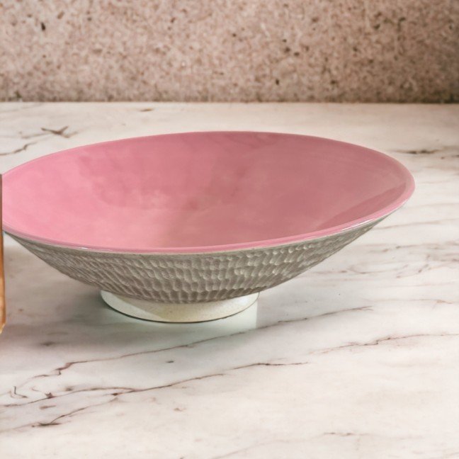 La Ruche Dark 
Pink Ceramic Bowl