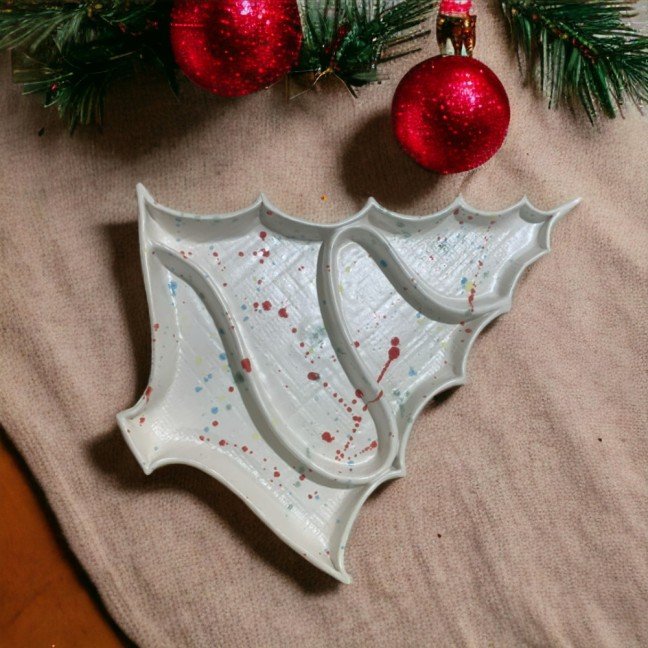 Christmas Tree 
White Platter