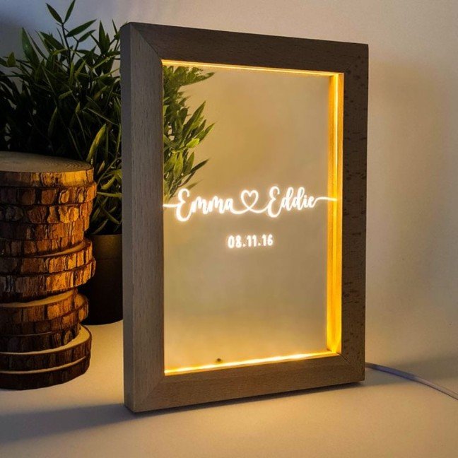Customized Wedding 
Light Frame