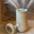 Ceramic Volcanic Brown 
Vase & Donut Set