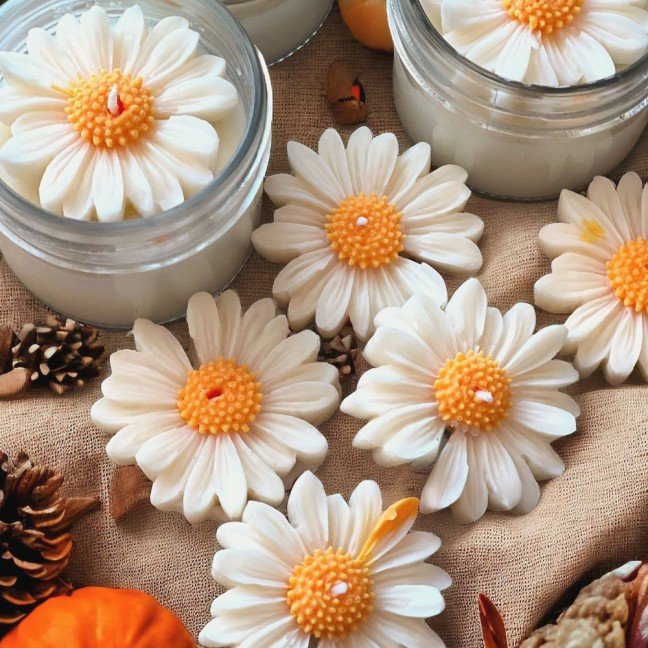 Box of 3 
Daisy Candles