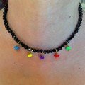 Black Beads 
Multicolored Necklace