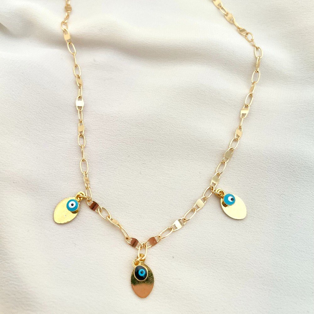 Gold Plated 
Evil Eye Necklace