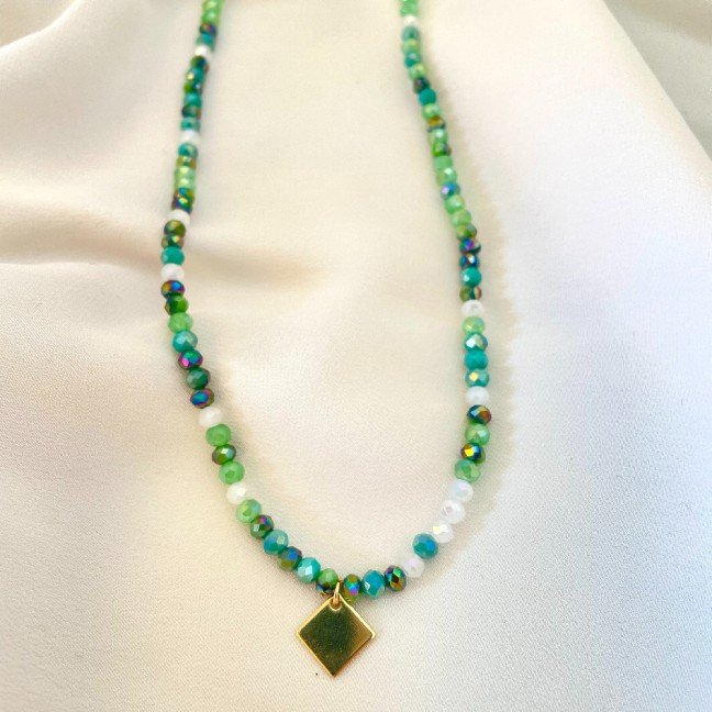 Green Shades 
Beads Necklace