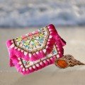 Pink Boho 
Embroidered Bag