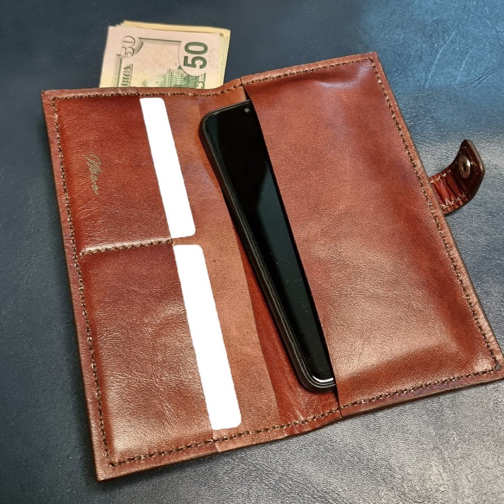 Personalized Long 
Leather Wallet