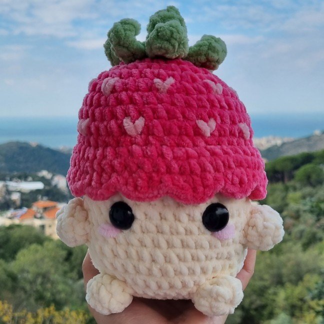 Strawberry Kid 
Crochet Plushie