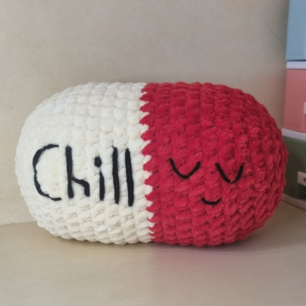 Customized Crochet 
Chill Pill Plushie