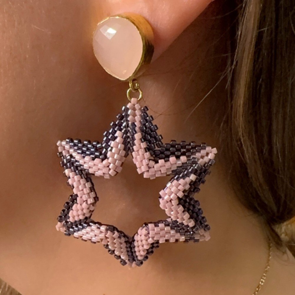Purple 
Star Earrings