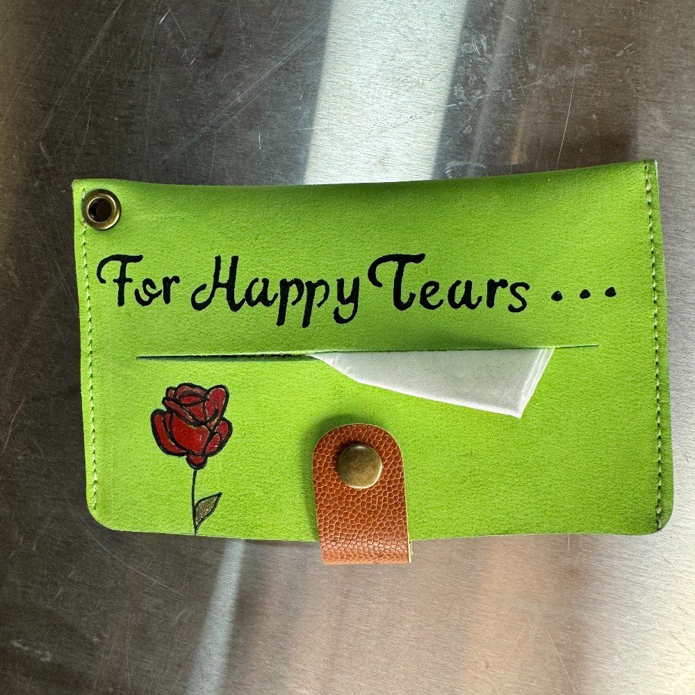 For Happy Tears 
Tissue Holder