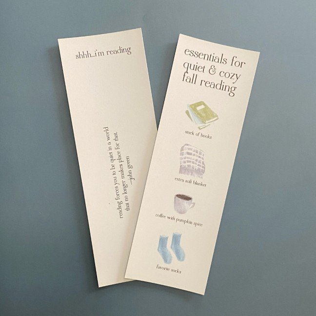 Set of 2 
Reading Bookmarks