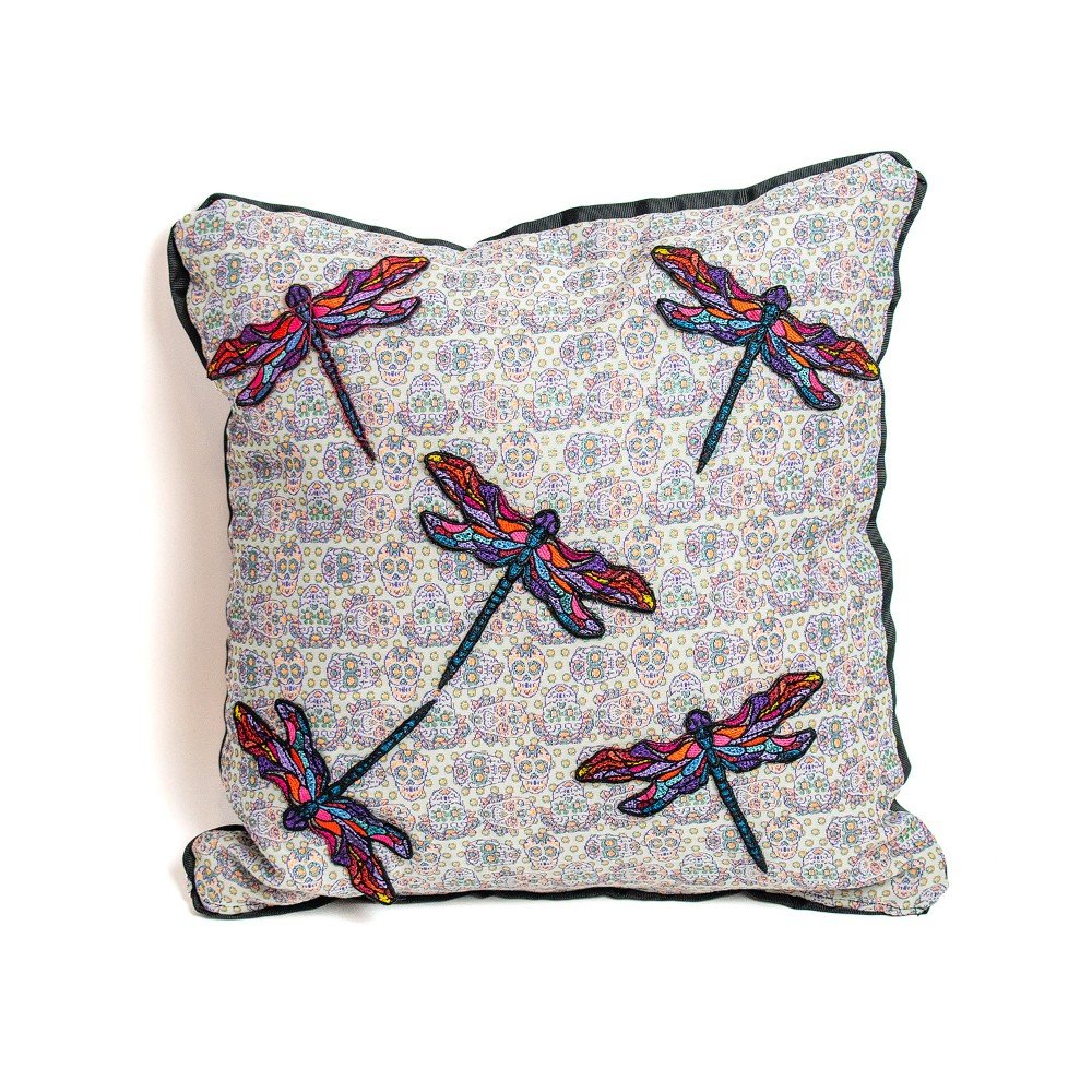 Jacquard Embroidered 
Dragonfly Cushion