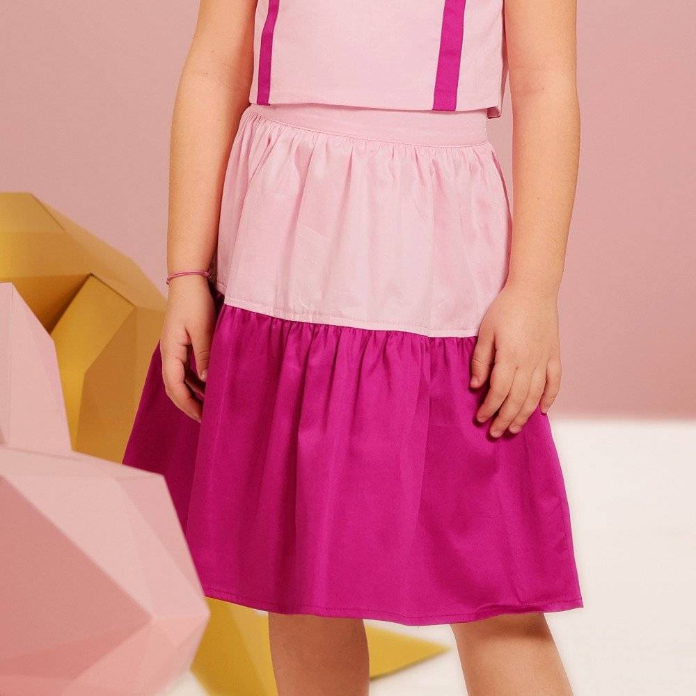 Aria Pink & Purple 
Kids Set: Skirt & Top