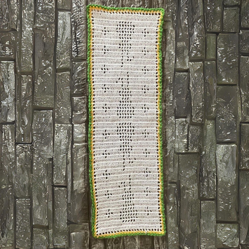Long Filet Crochet 
Bunny Table Mat