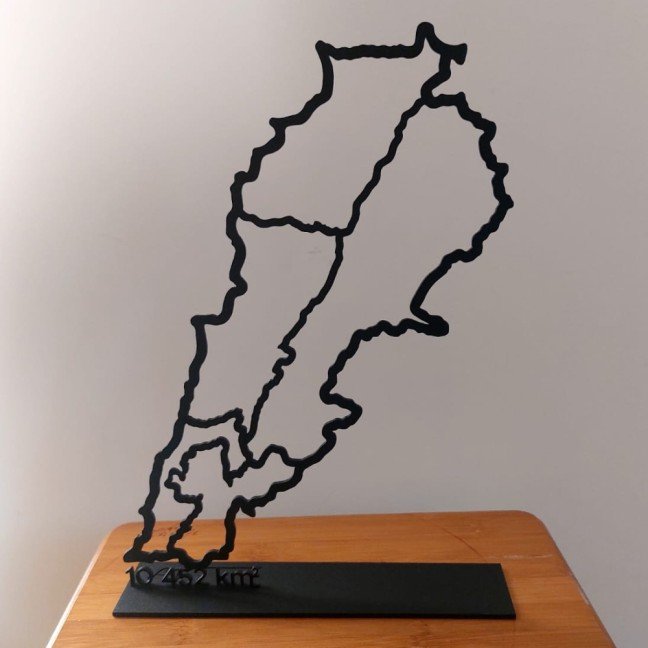 Lebanese Map 
Metal Sculpture