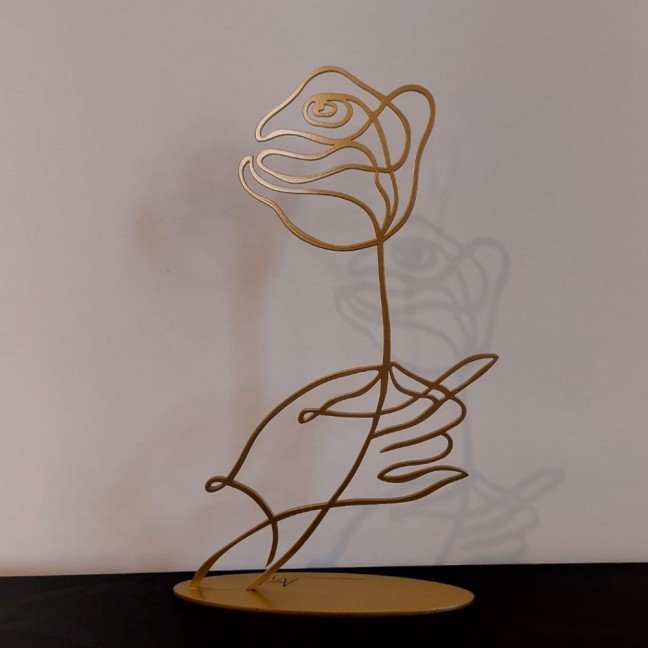 Golden Flower 
Metal Sculpture