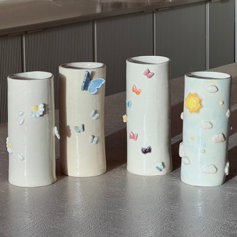 Ceramic 
Butterflies Vase