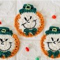 Set of 3 Crochet 
Leprechaun Coasters