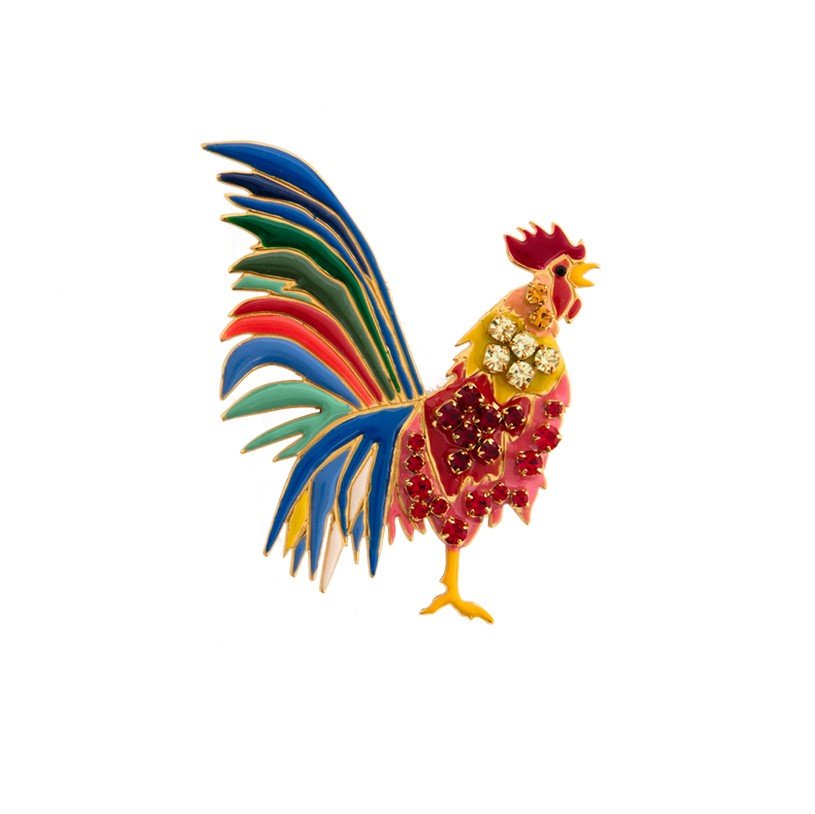 Rooster 
brooch