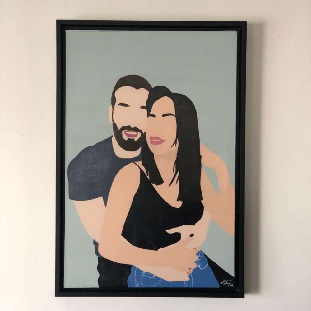 Customized Hand-painted 
Couple Portrait