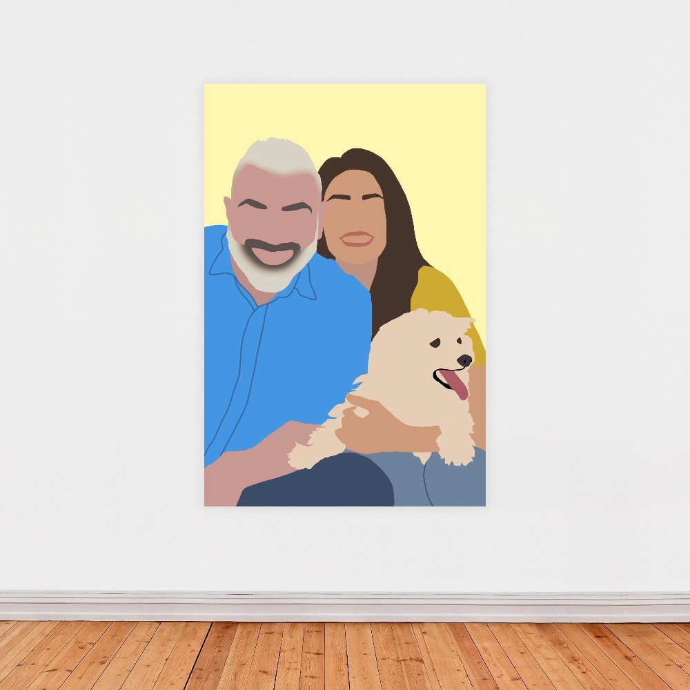 Customized Hand-painted 
Family Portrait
