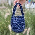 Moonlight Ribbon 
Midnight Blue Crochet Bag