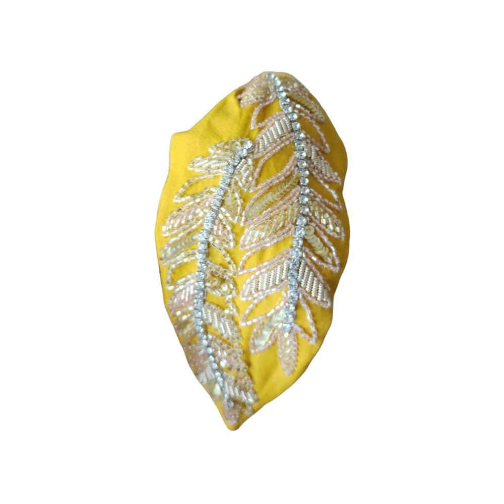 Embroidered 
Yellow Headband
